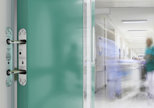Powermatic controlled, concealed door closers are the ideal door closer for mental health facilities, psychiatric care buildings, hospitals and other healthcare projects