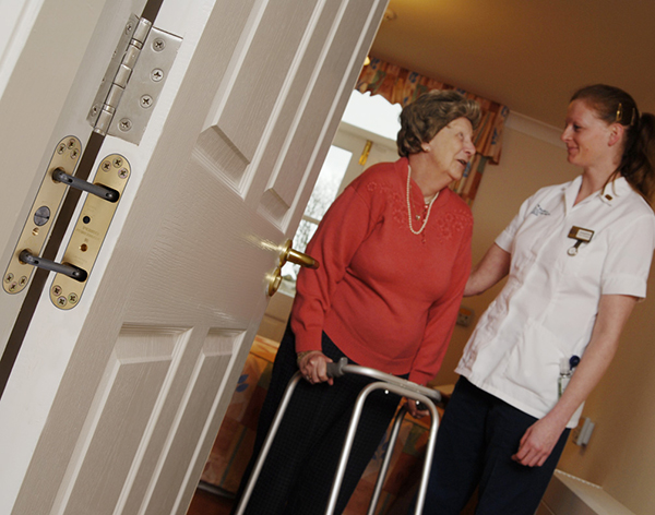 Powermatic controlled concealed door closers enhanced aesthetics institutionalised environment care homes healthcare hospitals